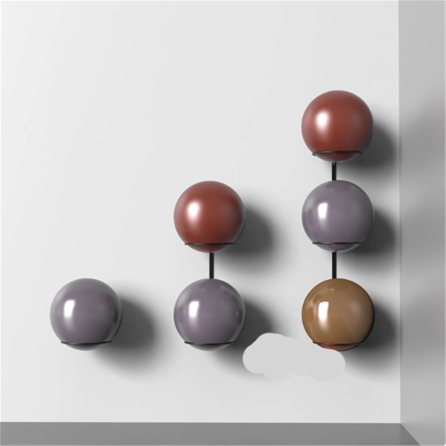Heavy Duty Metal Exercise Ball Storage Rack, 2 Layer, Yoga Ball Holder, Space-Saving, for Home, Yoga Studios, and Commercial Gyms(160 * 40cm)
