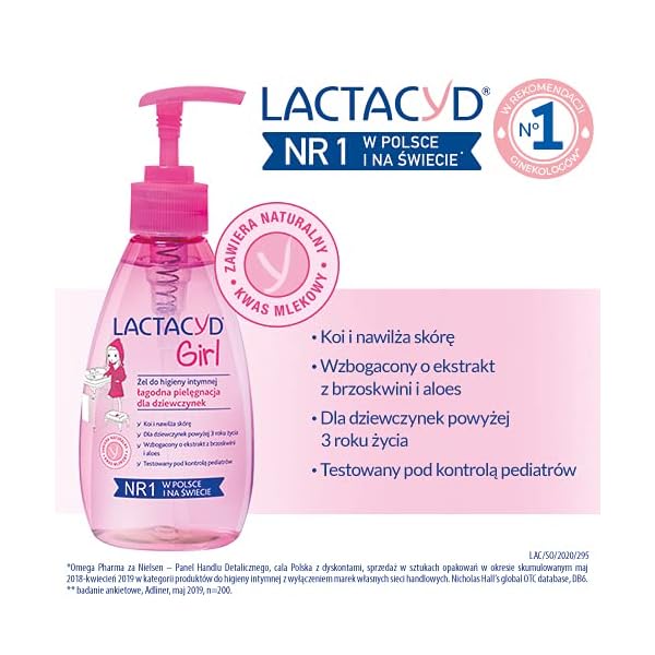 Lactacyd Girl Gel Für Intimhygiene, Schonende Pflege für Mädchen - 200 ml, Pumpe – Bild 3