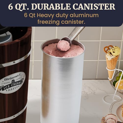 Elite Gourmet EIM949 6-Quart Freezer-Bowl Ice Cream Maker — view 5