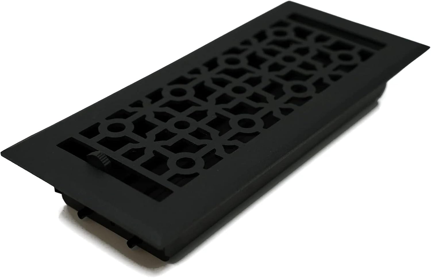 Madelyn Carter Contemporary Cathedral Style Vent Cover, Solid Cast Aluminum Interior, Controls Air Flow, 4 x 10 inches (Overall Face: 5.25 x 11.5 inches), Matte Black