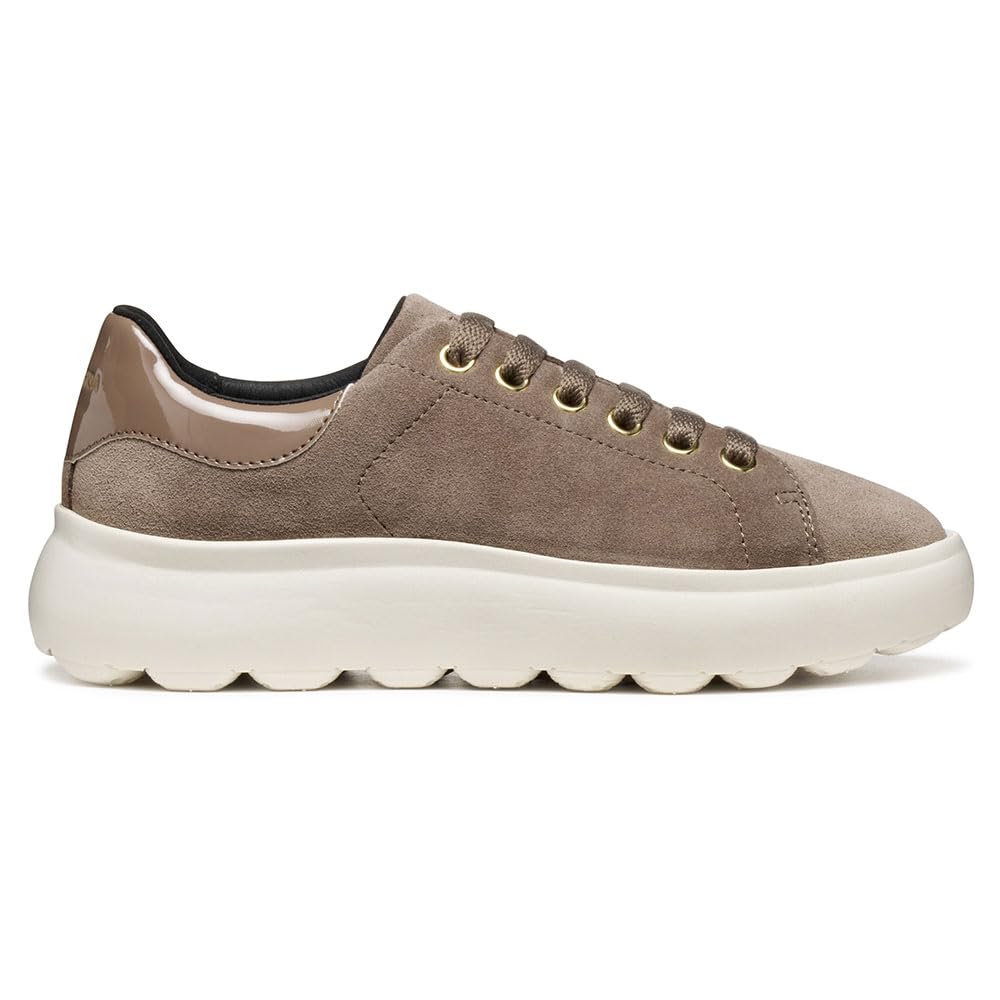 Geox Women's D Spherica Ec4.1 Trainers, Beige, 5 UK