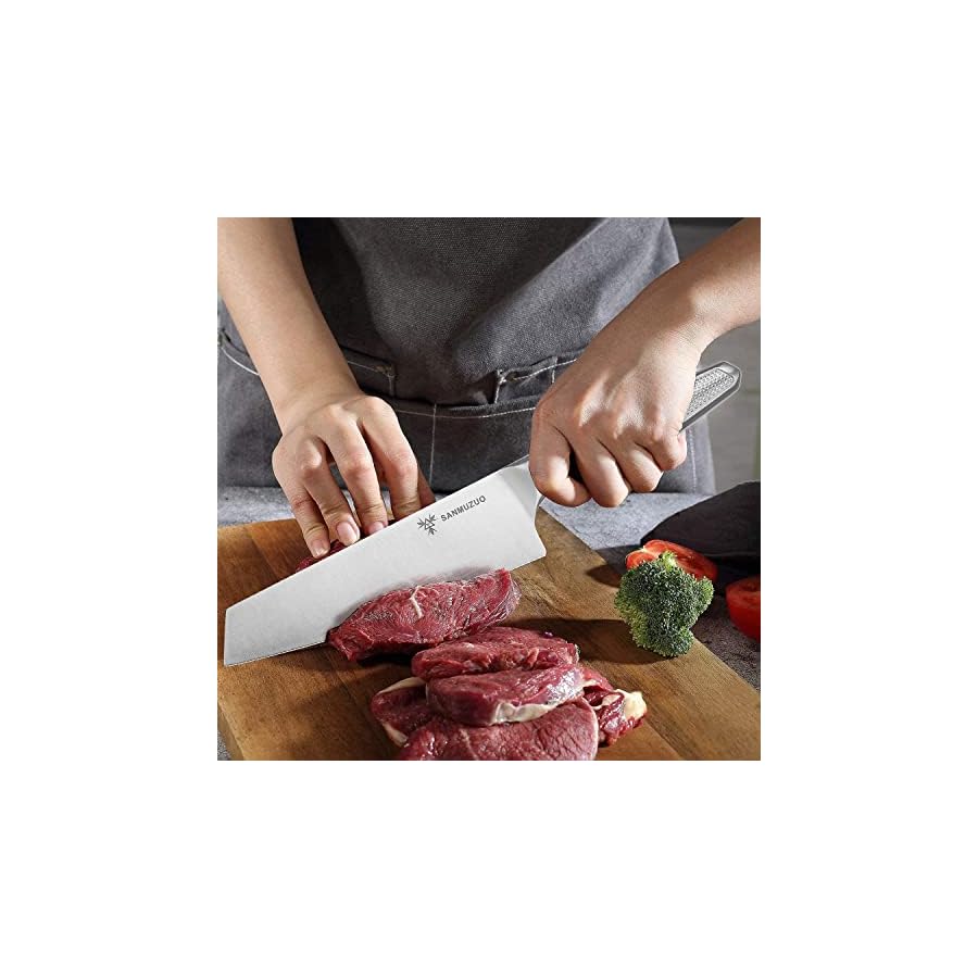 SANMUZUO Kitchen Knives Set - 7 Pieces, Stainless Steel Chef Knife Sets for Kitchen - Zhen Series