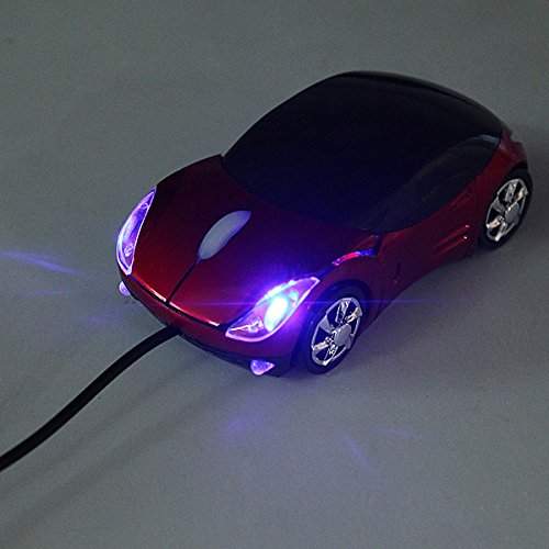 Tutoy3D Optical Car Shape USB Cable Mouse Red