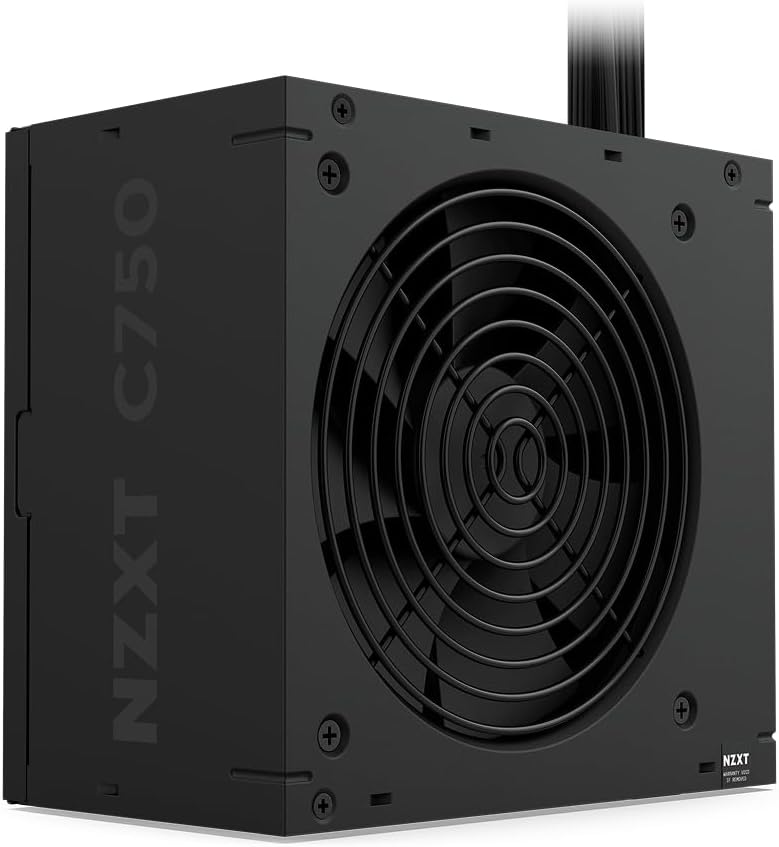 NZXT C750 Bronze ATX 3.1-750W Non-Modular power supply unit | 750W 80 PLUS Bronze ATX 3.1 power supply with native 12V-2x6 connector. Reliable power for...