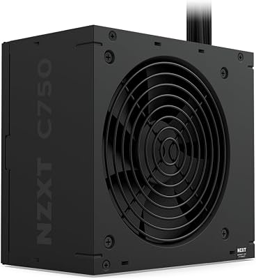 NZXT C750 Bronze ATX 3.1 – Alimentatore Non-Modulare – 750 Watt – Connettore 12V-2×6 – Ventola FDB 120mm – Dimensioni Compatte 140mm – Nero