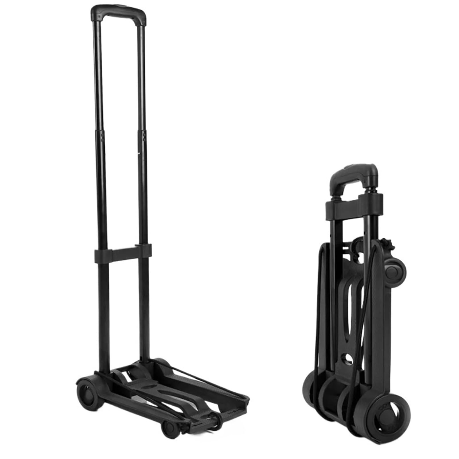 Carrello pieghevole con ruote, carrello portatile per bagagli, viaggi e uso domestico, compatto e leggero, per un facile trasporto