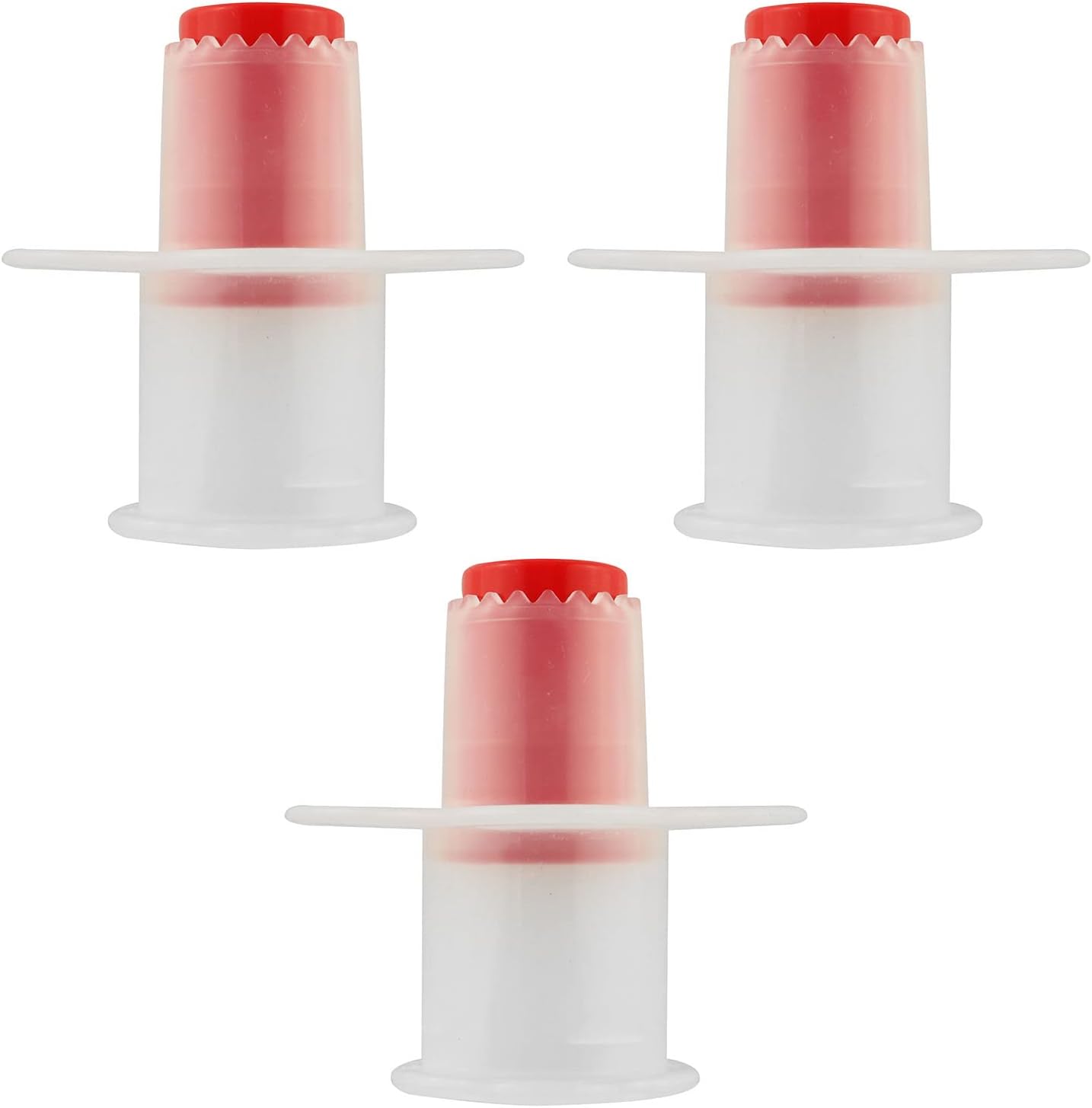 3 Pcs Plastic Cupcake Corer Plunger Cutter Pastry Digging Holes Tools for Muffin Cake Filling, Red