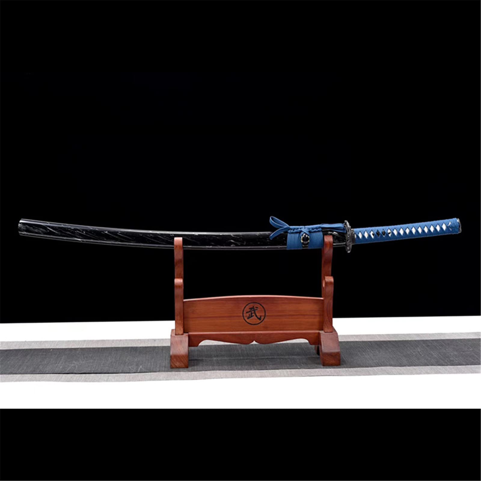 Épée de samouraï en Palissandre de 103cm avec Gaine, Katana en Bois, Bokken Fait à la Main pour l'entraînement de Kendo, Affichage à la Maison, Cosplay, Collection-A Style