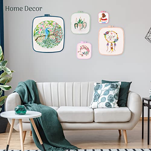 Mufekum Square Embroidery Hoops, Cross Stitch Hoop And Abs Plastic Embroidery Hoops For Sewing, Needlework, Cross Stitch, Embroidery Projects (3Pcs-3", 4.3", 6.5") #TOP5