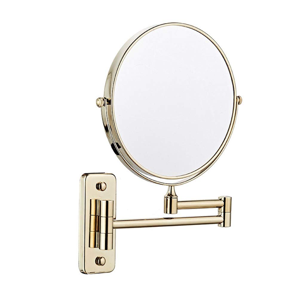 CFGJerWR Wall-mounted cosmetic mirror, 8-Inch 3X Magnification - 360° Rotatable Extendable Vanity Mirror for Bathroom and Beauty Shaving