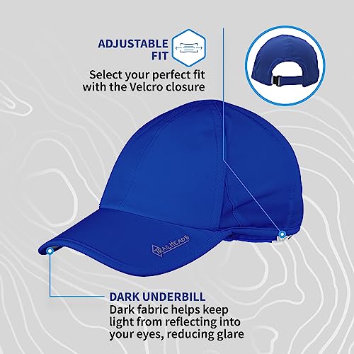 Trailheads Men's Running Cap With Uv Protection, Lightweight & Quick Drying Performance Sports Hat, Upf 50, Adjustable Fit - Royal Blue #TOP5
