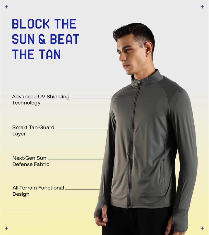 Image of Sunscreen Jacket ICE Pro - UPF 50+ Cooling Jacket for Men & Women | Cool Rush Pro Tech, UV Protection, Breathable, Sweat-Wicking, Anti-Microbial, Lightweight Sun Hoodie for Outdoor Sports & Travel
