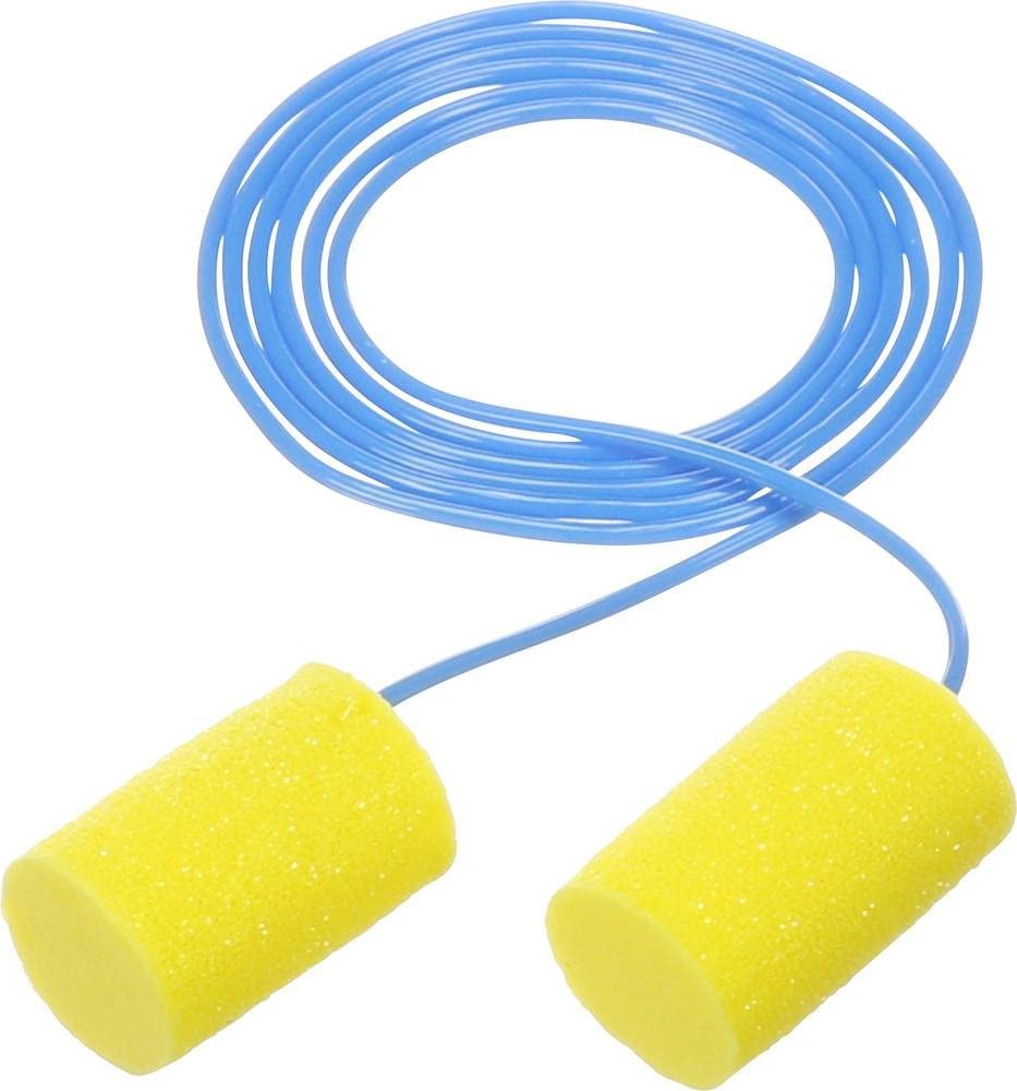 3M E-A-R Classic Earplugs, 29 dB, Corded, CC-01-001, Blue, 200 per Package