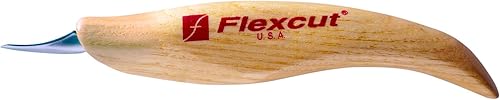 Miniatura 26 de FLEXCUT Cuchillo de detalle KN13 - Hoja de acero de alto carbono de 1.50 pulgadas, punta muy fina, mango de madera de fresno, 0.15 libras, fabricado