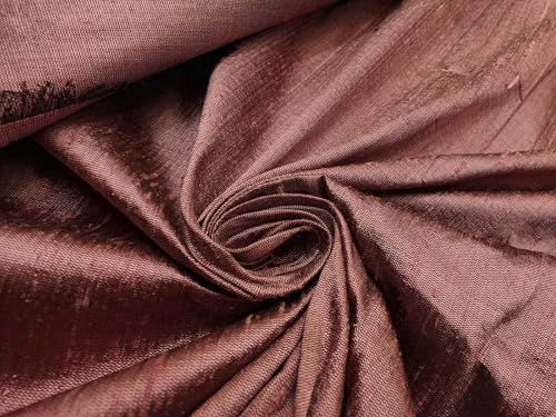 Soie Dupioni rose poudré x noir tissu de luxe à flammes pour robe de soirée
