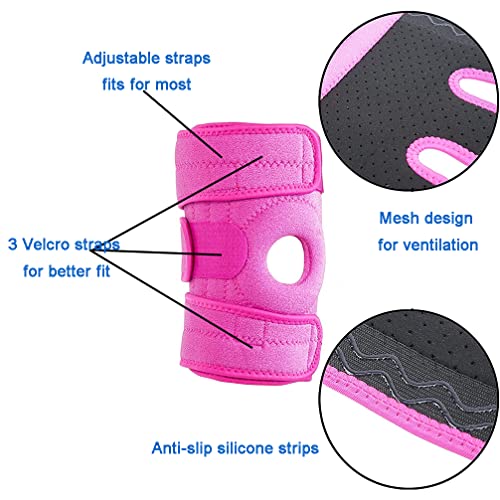 Luwint Kids Youth Neoprene Knee Brace, Open Patella Stabilizer With Adjustable Straps Knee Pads Support For Arthritis, Acl, Relieves Pain, Basketball, Sports, 1 Piece #TOP3