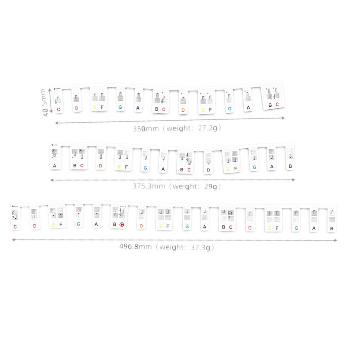 Ieron Removable Piano Keyboard Note Labels, 88 Keys for Learning Reusable Piano Key Stickers For Beginners (Classic Black) - Image 2