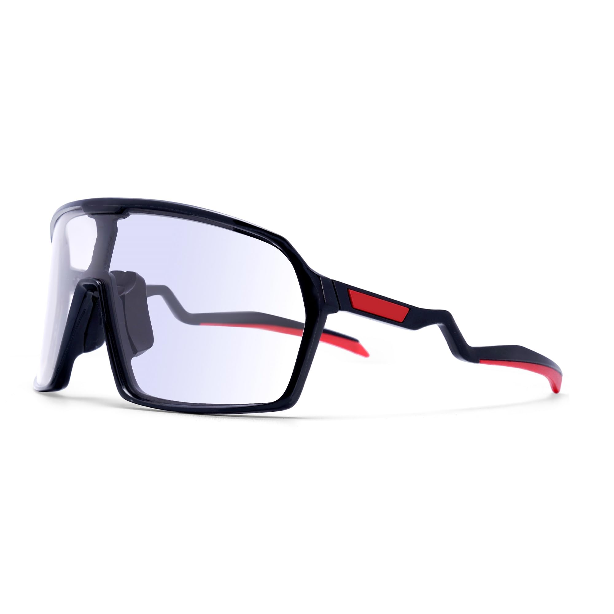 SAWUTPV Photochromic Cycling Glasses for Men Women UV400 Protection Sports Clear Sunglasses, Running Driving Hiking Ski with 32g Lightweight TR90 Frame (Black)
