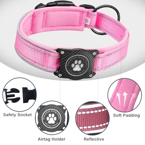 Ytanest Waterproof Airtag Dog Collar, Dog Collar with Apple Air Tag Holder - Image 4