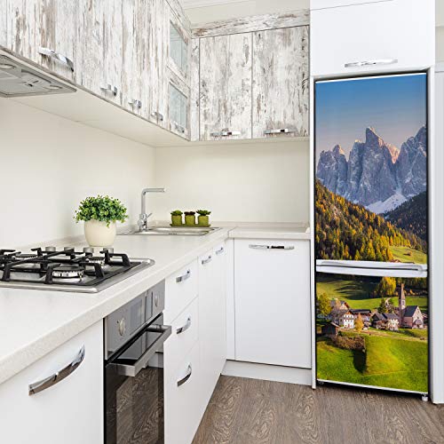 Vinilo para nevera de montañas que transforma el alma de tu cocina 4