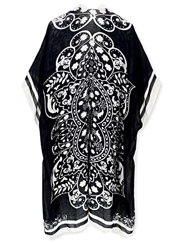 Image of Breezy Lane Women's Kimono Cardigan Summer Swimsuit Coverups Beach Cover Up with Floral Print for Vacation