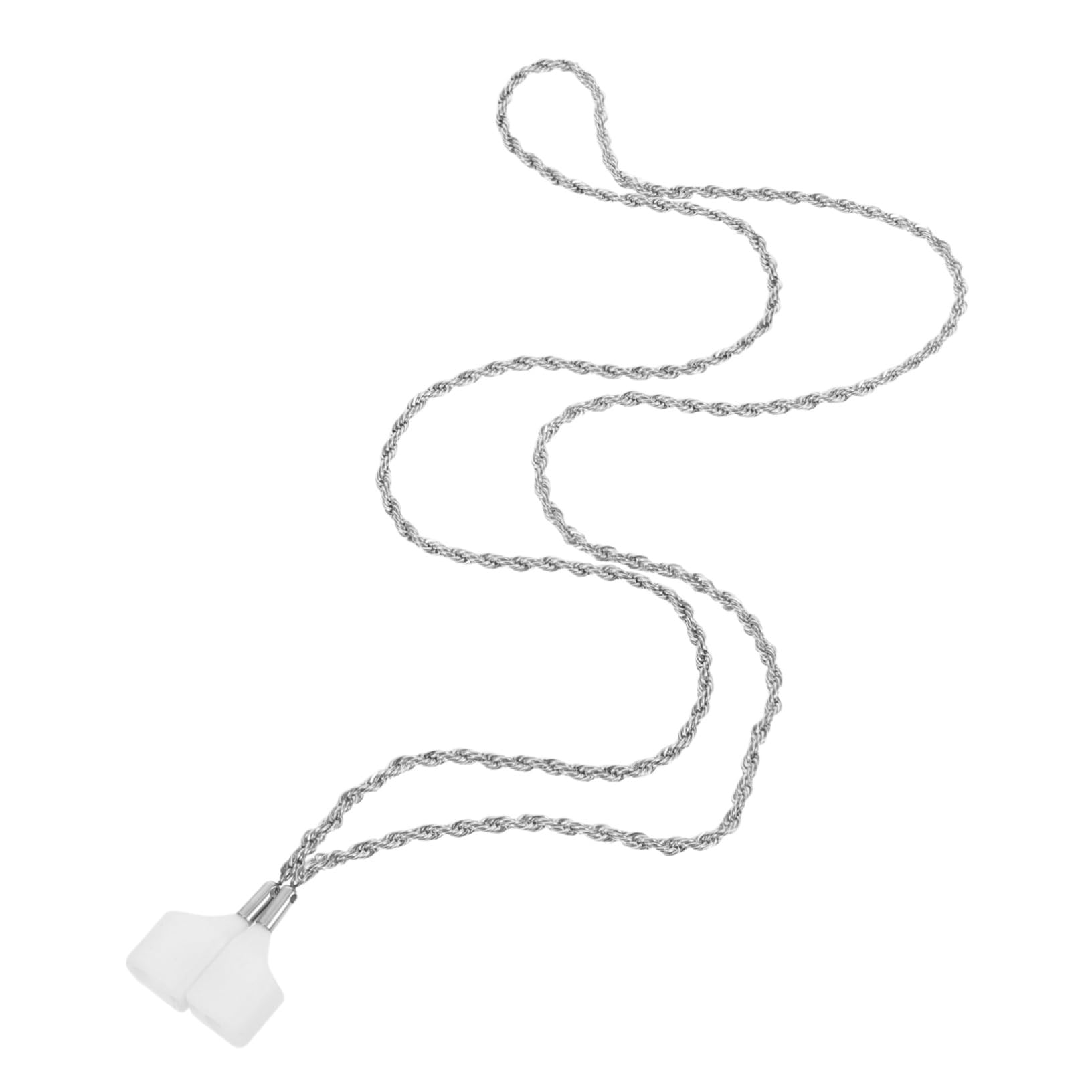 Cadena Antipérdida para Auriculares Inalámbricos, Collar Magnético De Acero De Titanio, Cadena Deportiva Ligera para Viajes y Actividades Al Aire Libre, Accesible y Segura, Color Acero