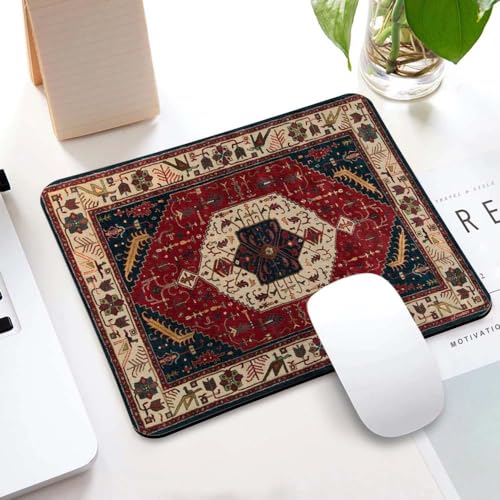 Image of Carpet Pattern Mousepad - Small Non-Slip Rubber Carpet Design Printed Computer Mouse Pad 19x22cm (FMP0222)