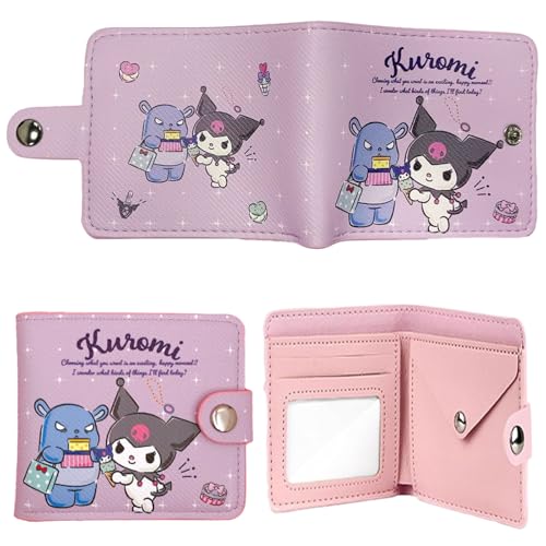 YCWSSB Portafoglio per bambini, Portafoglio in Pelle PU con Motivo a Cartoni Animati, Design Anime, Portacarte, Porta Monete, Regalo di Compleanno per Bambini