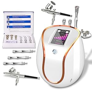 TwoWin Diamond Facial Machine, Upgraded Touch Screen 2-IN-1 Diamond Skin Care Equipment, Professional Salon Home Cleanses Beauty Device With Airbrush Gun for Facial Peeling