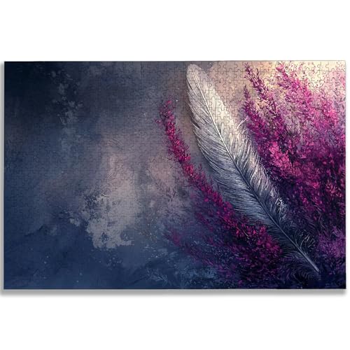 フェザー ジグソーパズル 5000ピース 大人向け 花 ジグソーパズル 木製 Puzzle 156x105 cm 美しい梱包箱付き 大人向け 難しい 挑戦 Puzzle ホームデコレーションに最適、女性へのギフト、男性へのギフト、-1359