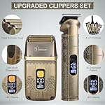 Hatteker Professional Hair Clipper Electric Razor Foil Shavers for Men Body Nose Ear Hair Grooming Kit with Triple Blades Cordless Waterproof