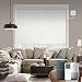 Graywind Motorized Shades 100% Blackout Compatible with Alexa Google WiFi Hardwired Smart Roller Shade Remote Control Automated Blinds, Customized Size (Jacquard White)