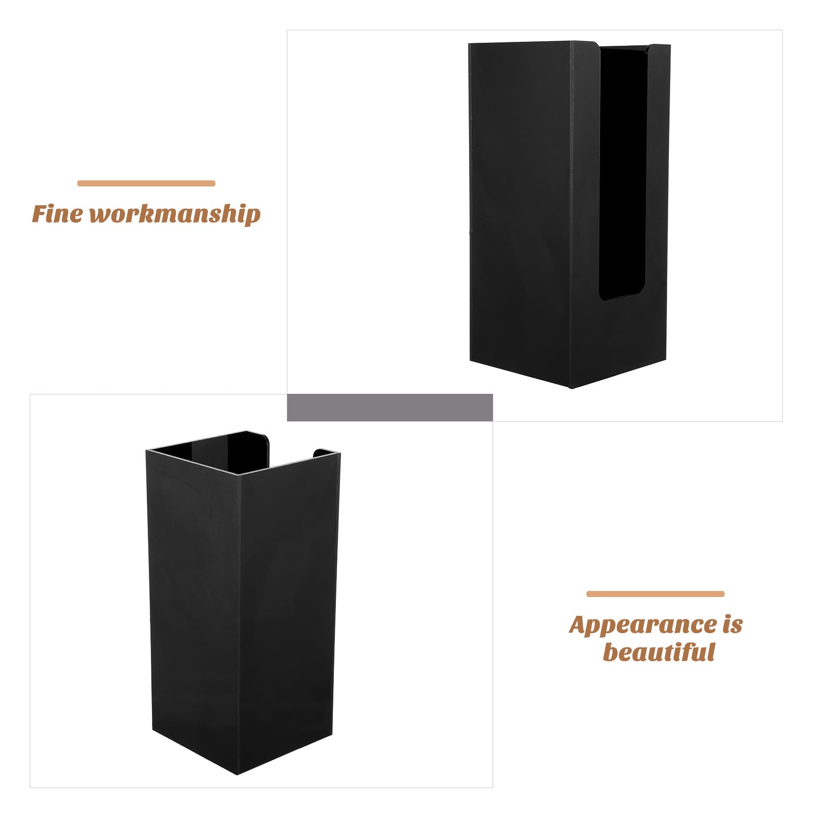 Beaupretty Support pour Rangement Pratique Porte-gobelets en Papier Noir en Acrylique Léger Design Simple et Élégant des Tasses à Thé et Café