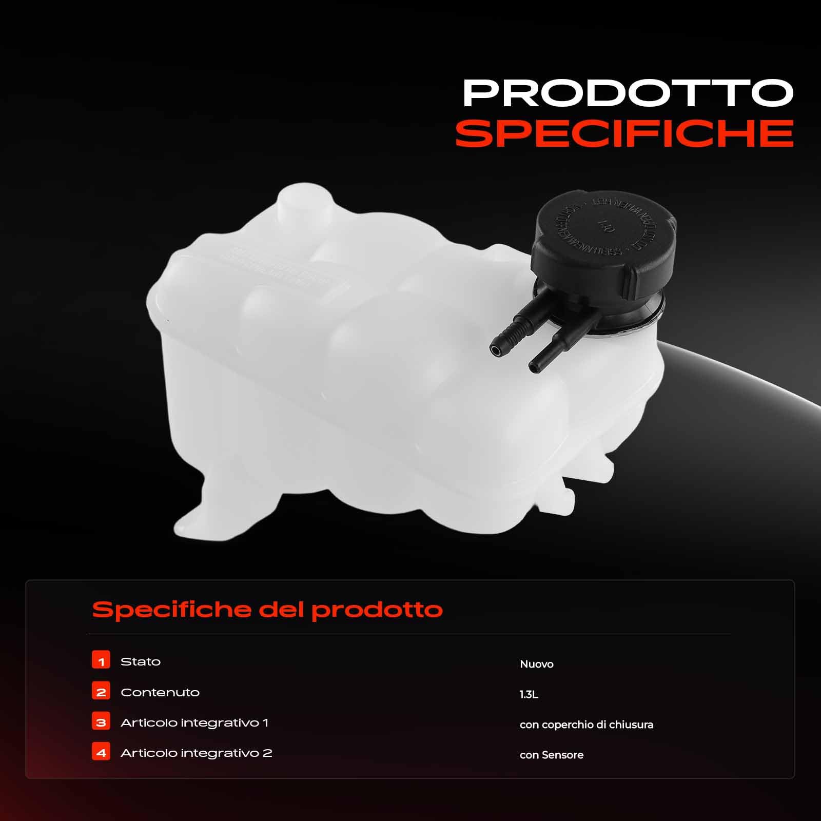 Frankberg Serbatoio di Espansione Refrigerante Intestazione Compatibile con Serie 3 Cabriolet E30 320i Serie 3 Cabriolet E30 325i Serie 3 E30 325i Serie 3 E30 325e 2.7 Serie 3 E30 320i 17111712641