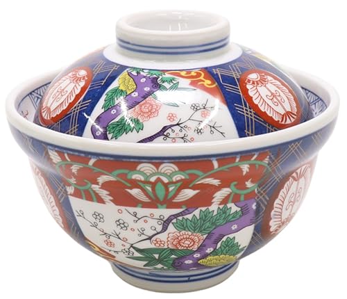 ?????? Lid Bowl, Peony 4.5 Lid Bowl [14 x 10.8cm] Ryokan, Restaurant, Japanese Tableware, Restaurant, Commercial Use