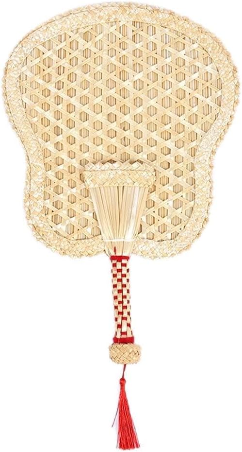Handmade Fan with Tassels Vintage Hand Gift Weddings Parties Natural Material Big Pu Banana