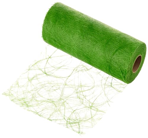 Sizoweb Table Runner 25 Metre Roll + 100 Decorative Hearts (20 cm Wide, Apple Green) - Image 2