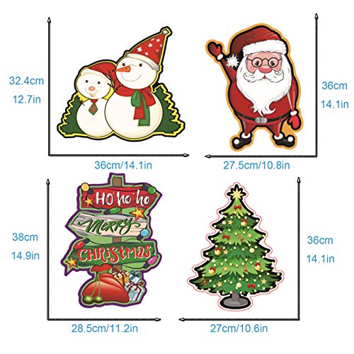 HONGXUNJIE Papa Noel Navidad Exterior Decoración para Césped Navideño