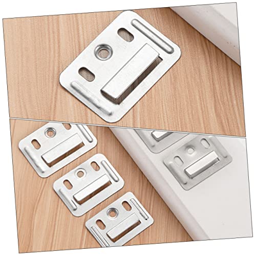 Image of CANIGHT 100pcs Wall Buckle Parts Flush Mount Brackets Picture Hanger Wpc Wall Panel Buckle French Cleat Hanger Z Clips Connector Dresser Mirror Brackets Flange Fixing Screw Stainless Steel