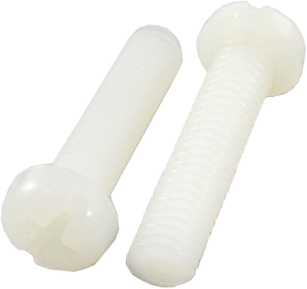 100 Pcs Nuts 6mm Thread Diameter Phillips Bolt Cross Head Plastic Screws Panel Nuts