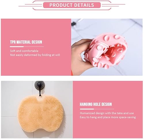 Miniatura 4 de Alfombrilla de silicona para pies de ducha, limpiador mejorado de pies con ventosas para montar en la pared, almohadilla de limpieza mejorada para