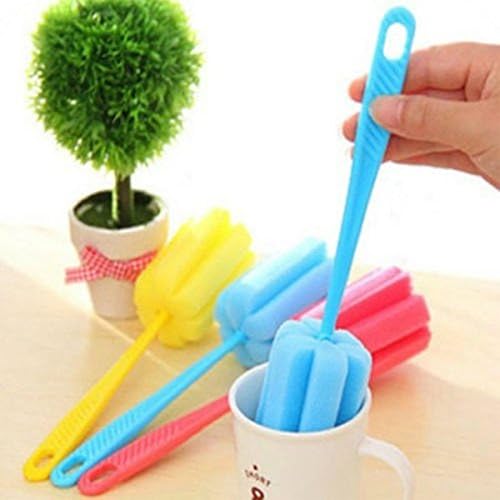 Cadillaps Multifunction Sponge Cup Brush 2 PCS Long-Handled Glass Cleaning Tool