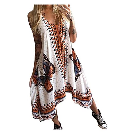 SGSD Damer casual mode bohemiskt tryck lös stor svängande väst klänning klänningar damer sommar, långa klänningar damer, vackra klänningar damer, rockabilly kvinnor, klänningar damer stor storlek, casual strandkjol
