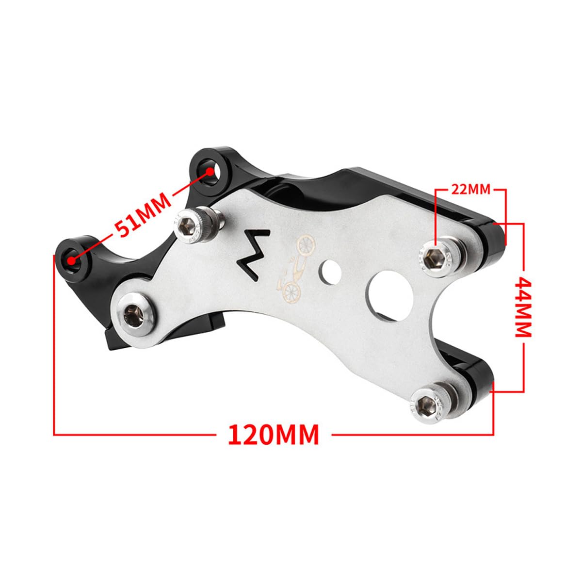 Adattatore Per Freni A Disco Per Bicicletta Convertitore Supporto Per Bici Da Corsa Mountain Bike Bici Da Strada BMX Bici Piegate Nero