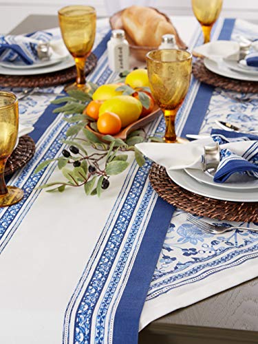 Dii Table Top Décor Collection Spring & Summer Table Runner, 14X72, Porto Stripe Print #TOP4
