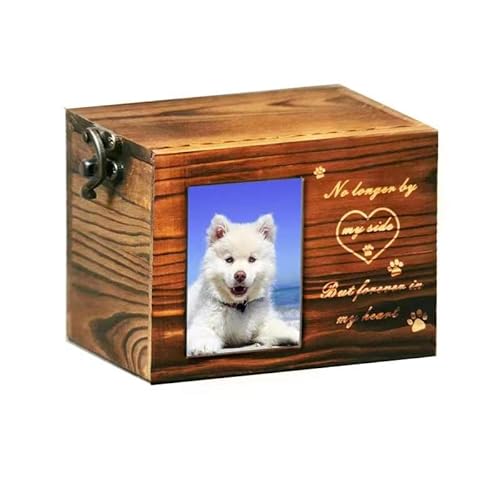 ARTLF Haustier-Urne,Haustierurnen Mit Fotorahmen Souvenirs Zum Pet Urne aus Holz für Hund, Katze, Kaninchen und Vogel Cover