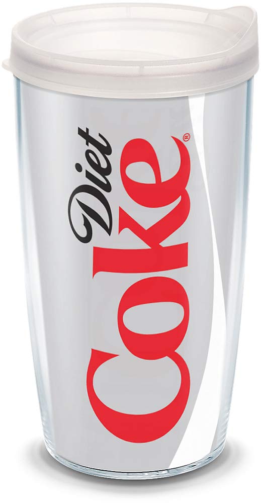 Tervis Plastic, Coca-Cola - Diet Coke Tumbler with Wrap and Frosted Lid 16oz, Clear by Tervis - Used condition - US$14.55