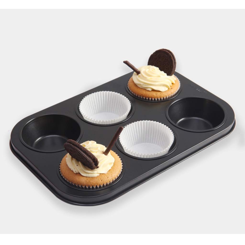 JJJ GCX- Gâteau Moule Rond 6/12 Même Grande Tasse antiadhésif Moule Muffin gâteau gâteau Muffin Cup Moule de Cuisson Pratique (Color : A)