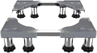Heavy Duty Adjustable Washing Hine Base Stand Length/Width 42-66Cm 4/8/12 Feet Refrigerator Holder Bracket Universal Dishwasher Pedestals & Frames Height 13-17Cm - 350Kg