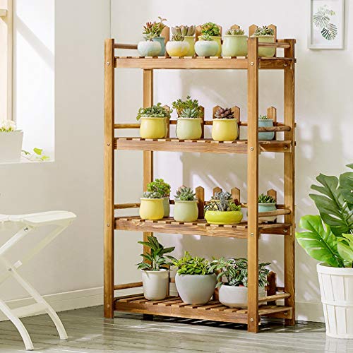 CKH Modern Minimalist Is A Solid Wood Flower Stand Floor-standing Balcony Living Room Interior Practical Four-tier Flower Stand